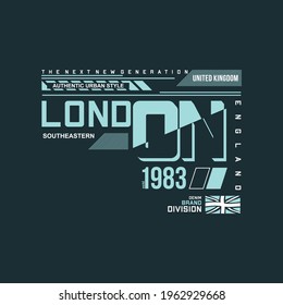london, united kingdom graphic typography design t shirt vector for ready print