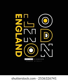 
Londres Reino Unido ilustración gráfica, diseño de tipografía para camiseta y ropa de marca
