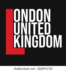 london united kingdom lettering typography design graphic for t-shirt print vector illustration background poster