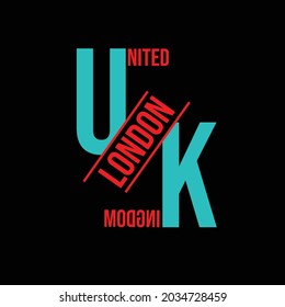 london united kingdom lettering typography design graphic for t-shirt print vector illustration backgrounds textures