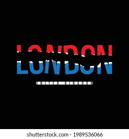 London United Kingdom Typography Illustration Perfect Stock Vector ...