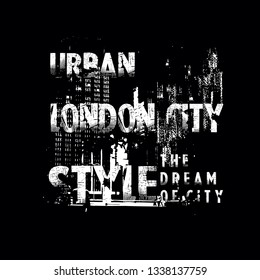 london urban abstrack images tee element graphic t shirt print vector illustration design