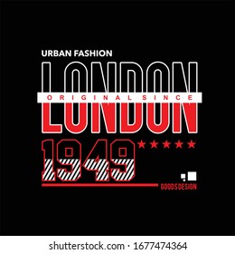 London urban fashion typhography vintage illustration vector
