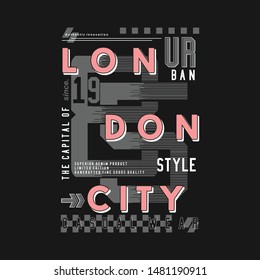 london urban style graphic typography design t shirt