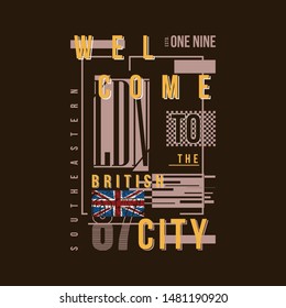 london urban style graphic typography design t shirt