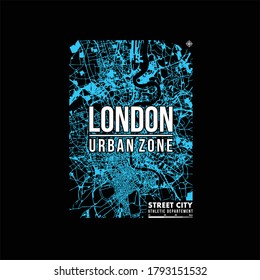 london urban zone street city map vintage