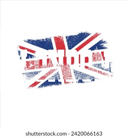 London V4 - Minimalist artwork style. Editable and printable design for t-shirts, mugs, graphic tee, sweatshirt, cases, etc.