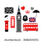 London Vector Collection - Set of icons on theme of Britain