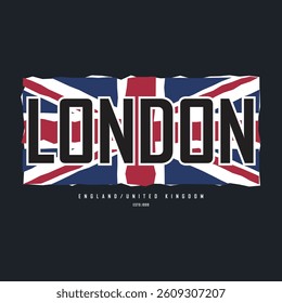 London vector illustration and typography, perfect for t-shirts, hoodies, prints etc