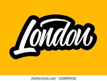 London vector lettering sign