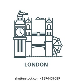 London vector line icon, linear concept, outline sign, symbol