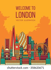 London. Vector line illustration