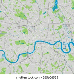 London Vector Map Ultra Detailed