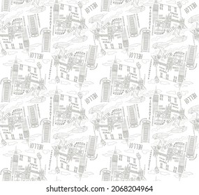 london vector pattern aop bridge tower highgate hampstead richmond maidavale bloomsbury