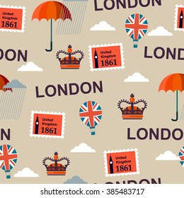 London vector seamless background