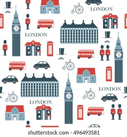 London vector seamless pattern