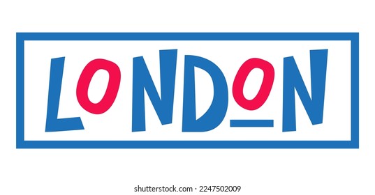 London Vector Sign Illustration on a White Background