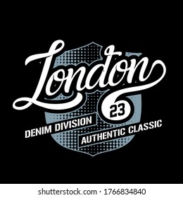 London vintage and typography design vector illustration