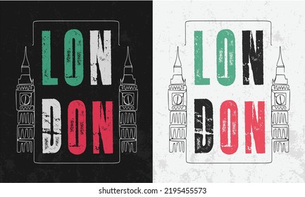 London watch tower vector t shirt design template