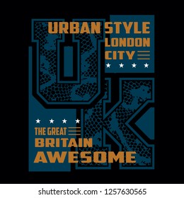 Londonbritain Typography Vector Illustration T Shirt Stock Vector ...