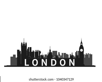 London,United kingdom city silhouette 02