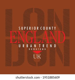 London,United Kingdom tee lettering Stylish Typography Graphic T shirt Print Vector Illustration Design