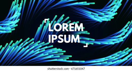 Lone rays are grouped and in ecstasy they sway in the cosmic wind. Abstract particles background. Vector illustration.