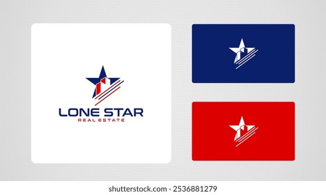 Lone Star with Building Logo Template 