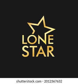 Diseño del logotipo de una estrella solitaria. Símbolo de una sola estrella. Ilustración vectorial.