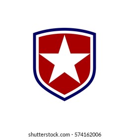 Lone Star Shield Logo Template Illustration Design. Vector EPS 10.