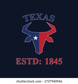 The Lone Star State Texas Logo For T-shirt