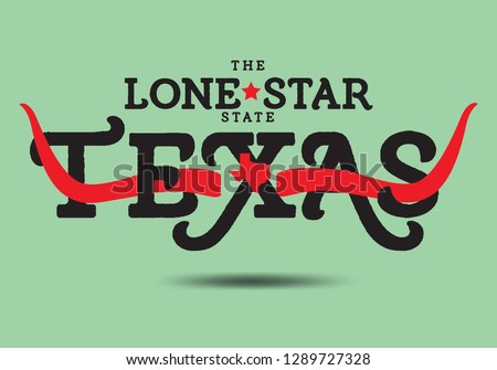 The Lone Star State TEXAS Logo Design concept, Vector EPS 10.