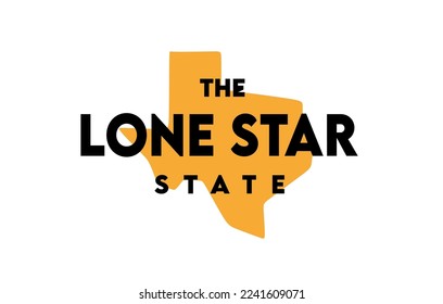 The lone star state with white background 