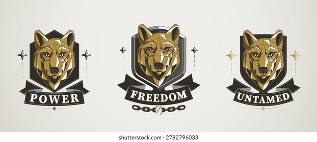 Lone wolf illustration representing independence set, solitude and inner strength, a symbol of freedom, self-reliance and the path of an individual beyond the crowd.