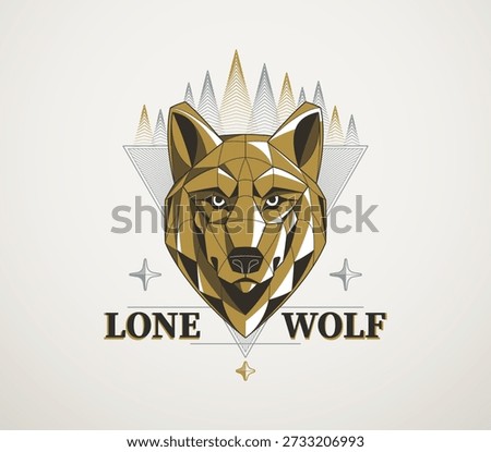 Lone wolf illustration representing independence, solitude and inner strength, a symbol of freedom, self-reliance and the path of an individual beyond the crowd.