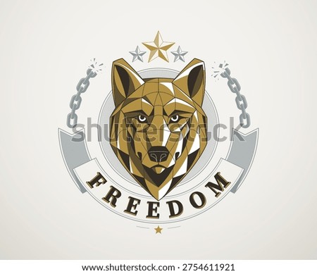 Lone wolf illustration representing independence, solitude and inner strength, a symbol of freedom, self-reliance and the path of an individual beyond the crowd.