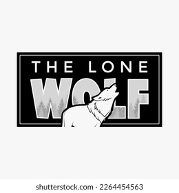 the lone wolf vector logo design