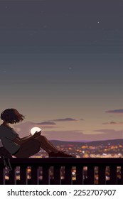 loneliness landscape young girl passing time