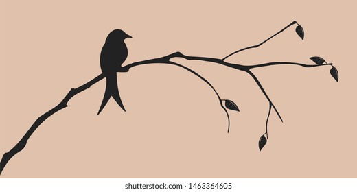 a lonely bird in a tree