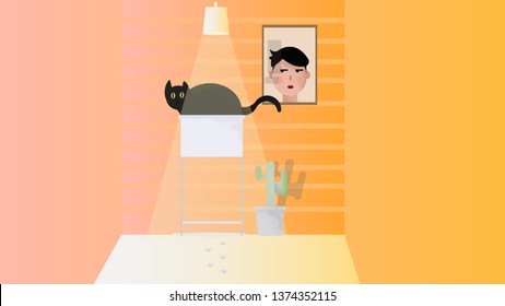 Lonely Black Cat