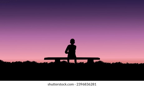 lonely child, boy on a bench looking into the distance