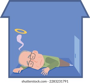 Lonely death of an elderly man