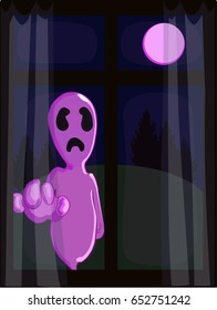 The lonely ghost in the moonlight 