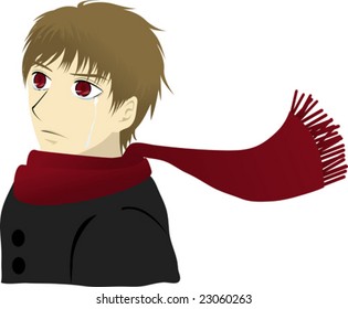 lonely guy with scarf