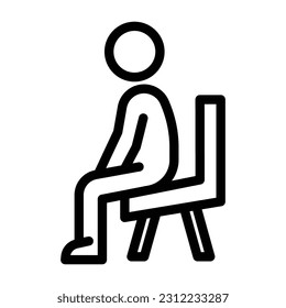 lonely line icon illustration vector graphic