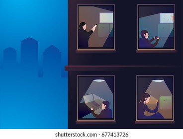 Lonely people in homes