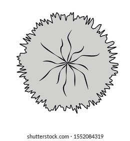 Lonely pompon. Doodle vector illustration. Winter element for greeting cards, posters, stickers and seasonal design. Isolated on white background.