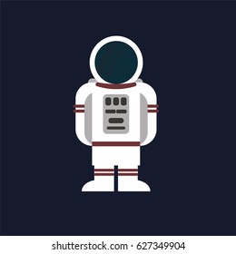 Lonely spaceman in flat design