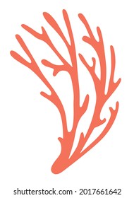 Lonely sprig pink coral logo icon coral