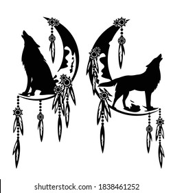 native american wolf designs